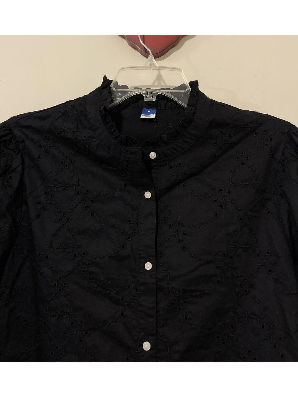 Old Navy Womens Medium Black Button-Up Dressy-Style Blouse NWT! A5163 - Picture 2 of 6